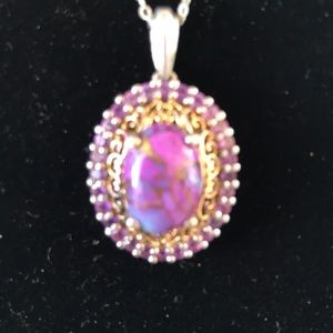 Sterling Silver - Mohave Turquoise- Pendant